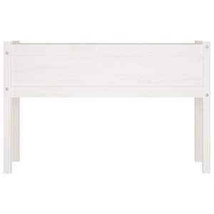 Grand pot et jardinière en pin massif, design blanc solide - Product Image 4