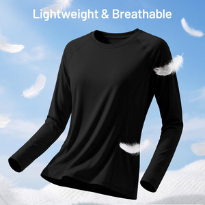 Camiseta de Protección Solar Personalizada para Mujer, Diseño y Logotipo Personalizados, Manga Larga, Ropa Deportiva de Alto Rendimiento para Surf y Natación - Product Image 3