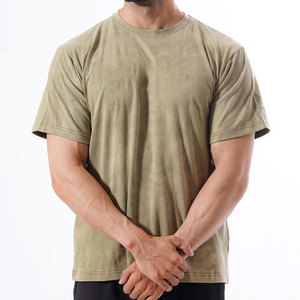 Camiseta Deportiva Unisex de Corte Regular, Hombros Caídos, Cómoda, Lisa, Personalizable, de Gran Gramaje, Transpirable para Gimnasio - Product Image 1