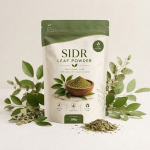 Poudre de feuilles de Sidr riche en nutriments, 100% naturelle et à base de plantes, pour une routine de soin capillaire naturelle et pour préparations à base de plantes - Product Image 1
