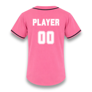 Professional <b>Baseball</b> Jersey <b>Set</b> Pink Short Sleeve Button Front Embroidered Logo White Pants Unisex Adult Regular Fit - Product Image 4