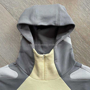 Custom Heavyweight 380 GSM Cotton Fleece Hoodie Oversized Blank Streetwear <b>Pullover</b> <b>for</b> <b>Men</b> - Product Image 4