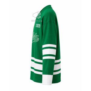 Camiseta de Hockey sobre Hielo de la Hermandad Iota Phi Lambda, Verde y Blanca, de Malla de Poliéster, Absorbente de Humedad, para Deportistas - Product Image 3