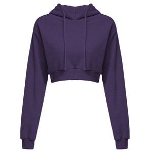 Sudadera Corta con Capucha para Mujer, 100% Algodón, Personalizada, Talla Grande, Forro Polar, Lavada, Casual de Otoño, con Pedrería Frontal, Manga Larga, Transpirable - Product Image 3