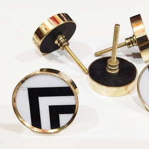 Colourful Multi Acrylic Door Knob Cabinet <b>Drawer</b> <b>Pull</b> Handles with <b>Brass</b> Frame Hardware Kitchen Furniture Handles & Knobs - Product Image 2