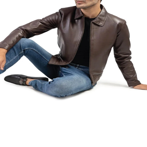 Chaqueta Elegante con Cuello de Cuero Genuino, Prenda Exterior de Piel de Oveja Premium con Forro de Poliéster, Cierre de Cremallera, Cálida, Cómoda y a la Moda - Product Image 3