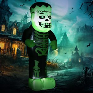 Scheletro Gonfiabile di Frankenstein per Halloween da Esterno, 2,4 Metri, Realizzato in Plastica e PVC Resistenti - Product Image 2