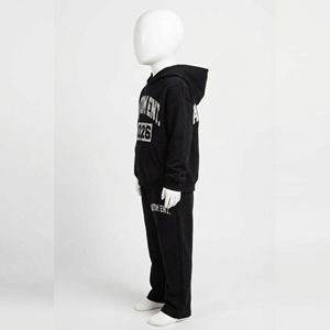 Survêtement évasé personnalisé pour enfants, en molleton bouclette 100% coton, style streetwear, effet vieilli, pour garçons, coupe ample et empilée - Product Image 4