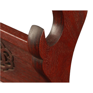 Support pour épée japonaise en bois laqué avec motif sculpté en Myoga (fleur de gingembre) 37cm X 44.5cm - Product Image 5