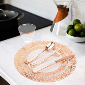 Ensemble de couverts en or mat avec manche noir, collection de vaisselle de table moderne inspirée du luxe - Product Image 1
