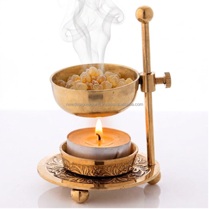 เตาเผากำยานทองเหลืองทำมือ ปรับระดับได้ด้วยสกรู วัสดุโลหะทั้งหมด ขายส่ง - Product Image 5