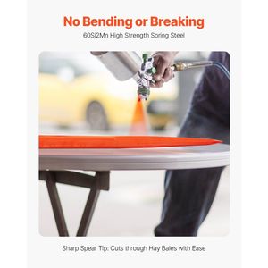 Lancia per balle di fieno da 49 pollici, capacità di carico 1600 libbre, accessorio per minipale e trattori, 2 pezzi da 17,5 pollici, macchinari edili - Product Image 3