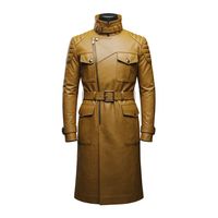Manteau long en cuir pour homme, design 2026, haute qualité, sur mesure OEM, nouvelle mode, prix de gros