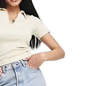 เสื้อยืดครอปคอวีเซ็กซี่แขนสั้นพิมพ์โลโก้ Wearpex สำหรับผู้หญิง เหมาะสำหรับตีกอล์ฟ ผลิตจากโพลีเอสเตอร์/คอตตอน เป็นมิตรต่อสิ่งแวดล้อม แห้งเร็ว - Product Image 5