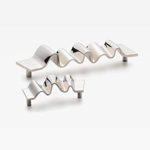 Luxury Solid Brass Wavy Cabinet Handle Modern S-Shape Kitchen Cupboard Pulls Unique Designer Drawer Hardware - Product Image 4