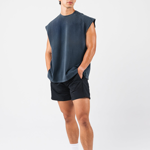 Camiseta sin mangas unisex anti-UV de secado rápido, personalizada, a color, para hombre, para fitness, gimnasio, informal, de verano, servicio OEM. - Product Image 1