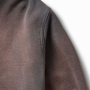 Sweat à capuche zippé en molleton délavé vintage, épais et surdimensionné, personnalisable - Product Image 5
