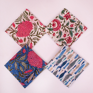 Artisan Handmade Fashion <b>Square</b> Cotton Block Print Bandana 21X21 Inches Custom Orders Accepted OEM ODM India - Product Image 4
