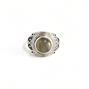 <b>Labradorite</b> Moissanite <b>Ring</b> 4.8 Grams Elegant and Unique Jewelry Accessory - Product Image 2
