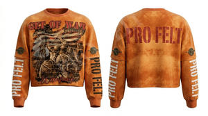 Sudadera Oversize de Estilo Urbano para Hombre, con Estampado Gráfico Personalizado Vintage, Cuello Redondo, Manga Corta, Informal, 100% Algodón - Product Image 3