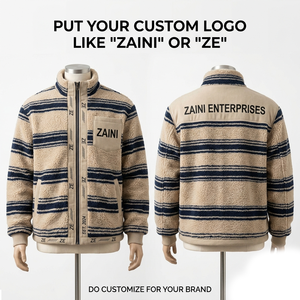 Premium 320 GSM Sherpa Fleece <b>Puller</b> Jacket Custom Embroidered Logo Soft Warm Winter Unisex Wear - Product Image 1