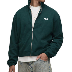 Sudadera con capucha y cremallera para hombre, de algodón y felpa, corte holgado, estilo minimalista de invierno, ropa urbana, OEM, marca privada, venta al por mayor - Product Image 1