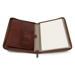 Customized Brown Leather <b>Portfolio</b> Organizer Document <b>Folder</b> Card Holder laptop holder - Product Image 2