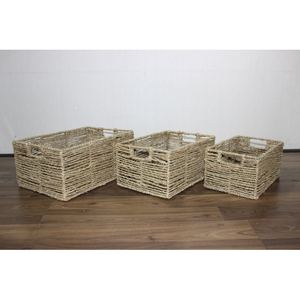 Artex Dong Thap Water Hyacinth Storage <b>Basket</b> <b>Handle</b> for Home Storage Organization - Product Image 3
