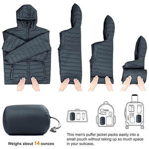 Fabricante OEM de Chaquetas Acolchadas Ligeras con Capucha para Hombre, Abrigo Acolchado Cálido Resistente al Agua con Diseño Personalizado - Product Image 6