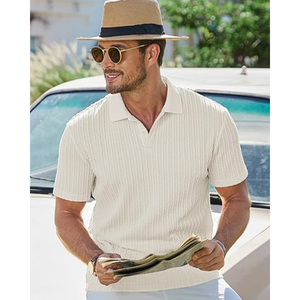 Polo Casual para Hombre, de Verano, Manga Corta, Tejido Elástico, para Golf, Playa o Vacaciones - Product Image 2