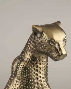 Jaffs Exports Aluminium L 17xW 11xH 38cm Cheetah Sculpture Artistic Tabletop Decor Eco-Friendly Handcrafted Animal <b>Figure</b> Living - Product Image 2