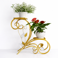 Support à plantes robuste en fer forgé : Étagère à fleurs multi-niveaux en métal pour une oasis intérieure élégante et une décoration de patio extérieur