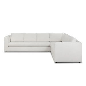 Ensemble de canapé sectionnel en forme de L moderne avec revêtement en tissu et pieds en plastique pour salon - Product Image 6