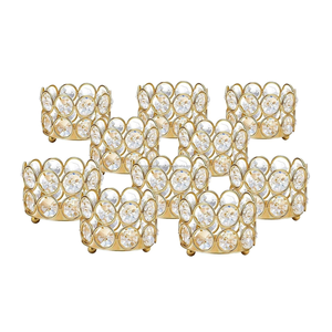 Portavelas para celebraciones Portavelas de mesa de cristal grande de metal dorado para celebraciones y Decoración Para sala de estar - Product Image 2