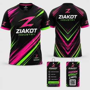 ZIAKOT industry New design Men's Custom Purple Gold-White Performance <b>T</b>-<b>Shirt</b> - Product Image 2