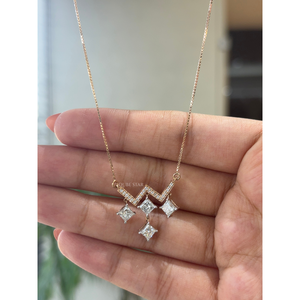 Collar con Colgante de Diamante Cultivado en Laboratorio de 1.70 Ct, Geométrico, Certificado por IGI, para Mujer, Oro de 14K, Diseño Elegante y Personalizado - Product Image 3