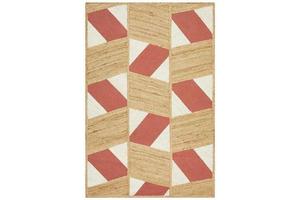 Luxueux tapis de jute tressé carré décoratif moderne revêtement de sol de conception géométrique fait à la main du fournisseur indien ITHL - Product Image 3