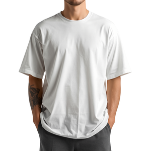 Camiseta Premium de Algodón Grueso Ecológico, Impresa con Serigrafía, Manga Corta, Logotipo Frontal, Unisex, Talla Grande, Personalizable - Product Image 1
