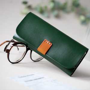 Nueva Funda de Gafas de Cuero Genuino, Estuche de Lujo para Gafas, Bolsa para Gafas de Sol de Cuero de Grano Completo, Venta al Por Mayor, Fabricante LGC-0038 - Product Image 1