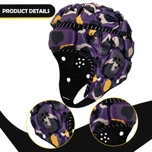 Rugby Helmet Anti Collision Soft Padding <b>Comfortable</b> Rugby Headguard Headgear Sports Cap for Soccer Flag Football Training Adult - Product Image 5