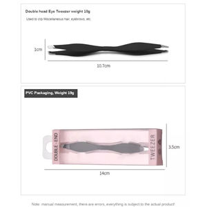 MAHFOOZ INSTRUMENTS Vente en gros de pinces à sourcils double face en acier inoxydable, pointe inclinée, qualité salon, pour le maquillage et le stylisme des sourcils - Product Image 5