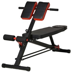 Reggimessa rossa per allenamento in palestra con estensione iper manubrio panca porta gambe in schiuma per esercizio di forza Abs Core - Product Image 1
