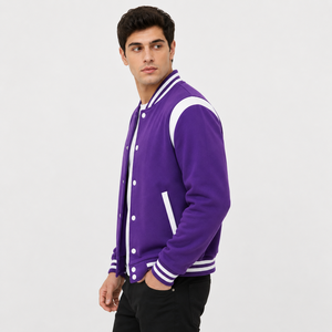 Veste de sport de style universitaire, conçue pour un confort durable et un attrait intemporel, idéale pour les tenues décontractées actives et les looks inspirés de la mode urbaine. - Product Image 4