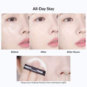 Polvo Compacto Blur de ABOUT TONE - Fijador de Maquillaje, Control de Sebo, Fórmula Vegana - Product Image 4