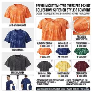 Nueva Camiseta de Alta Calidad al por Mayor, Estilo Vintage, Corte Cuadrado, Desgastada, con Efecto Descolorido por el Sol, Lavado Ácido, 100% Algodón Transpirable para Hombre, Unisex - Product Image 3