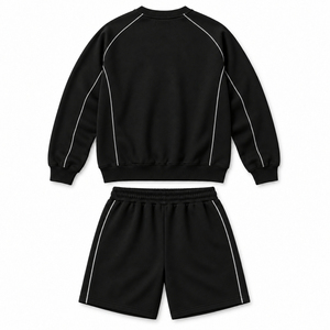 Vêtements en coton doux de qualité supérieure pour hommes, ensemble sweat-shirt et short pour tous les jours, au toucher doux et à la coupe confortable, pour un confort et un style optimaux. - Product Image 2