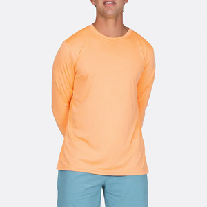 เสื้อยืดคอกลมแขนยาวสีพื้นสำหรับผู้ชาย PUFFIN SPORTS ออกแบบเองตามสั่ง (OEM) ทรงปกติ สวมใส่สบาย ผลิตจากผ้าถักโพลีเอสเตอร์แห้งเร็ว - Product Image 1