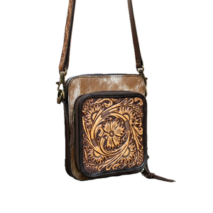 Bolso Hobo Bohemio Hecho a Mano de Cuero de Pelo de Vaca Grande con Estampados de Animales, Cierre de Cremallera Duradero, para Hombro, de Cuero Genuino para Otoño - Product Image 2