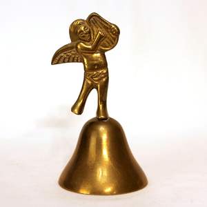 Cloche à main en laiton de style antique, qualité supérieure, avec poignée en métal, pour les enseignants, la décoration intérieure et les collections classiques. - Product Image 3