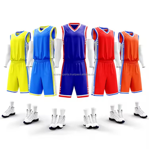 Vente en gros d'uniformes de basket-ball personnalisés de haute qualité Ensemble de shorts en jersey brodé d'un seul côté Vêtements de basket-ball à séchage rapide - Product Image 1